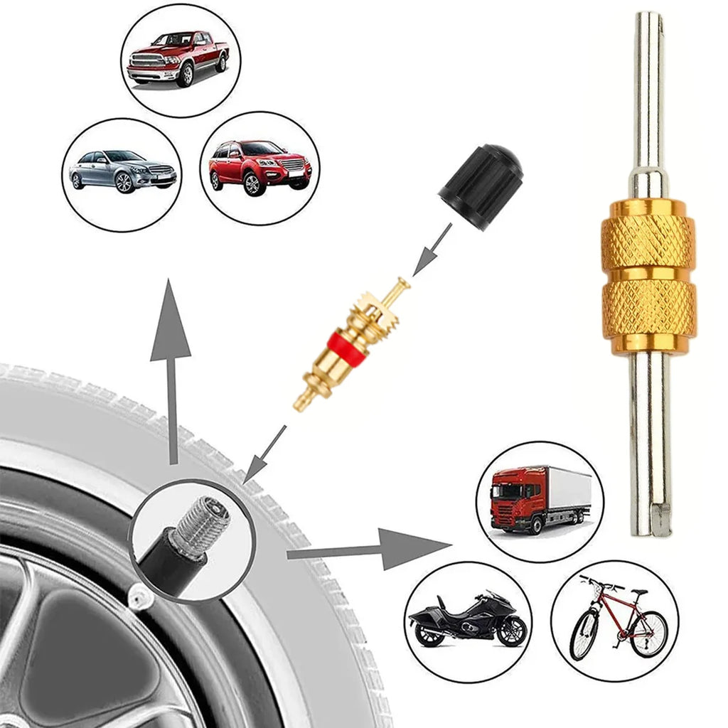 Tire Valve Stem Core Remover & Repair Kit – 33 Pcs