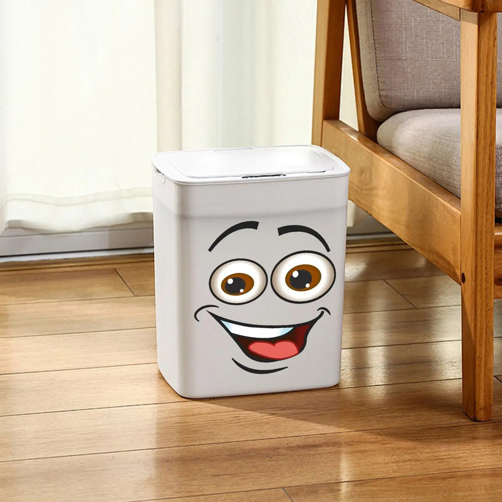 Funny Expression Garbage Can Stickers Cute Cartoon Toilet Lid Decals