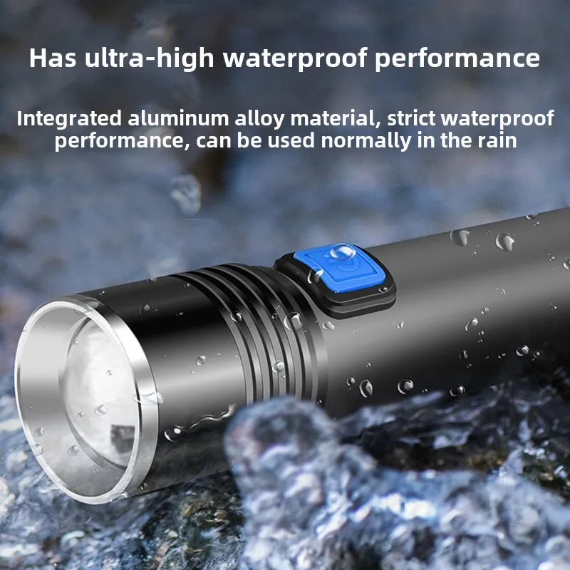 395nm UV Flashlight Blacklight Zoomable USB Rechargeable Light