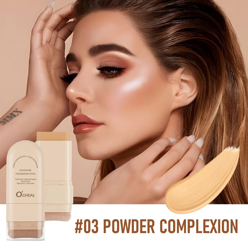 Rotating Concealer Foundation Stick Moisturizing Lightweight Conceals Zpaxo 36054-03