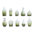 10Pcs Glass Bud Vases Cute Mini Flower Vases Centerpieces Fashion Home Decor Zpaxo Green