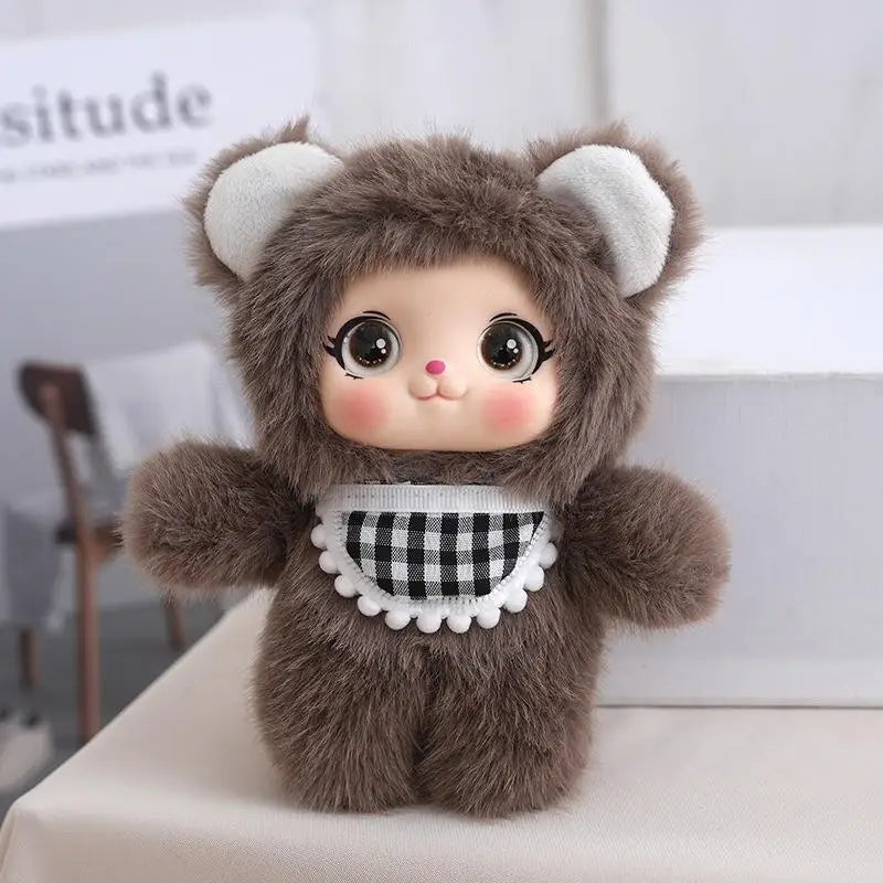 ▶Cute Animal Rabbit Bear Sheep Plush Doll Toy Pendant Keychain Ornaments Backpack Hangings Decoration Car Keyring For Women Gift Zpaxo A3
