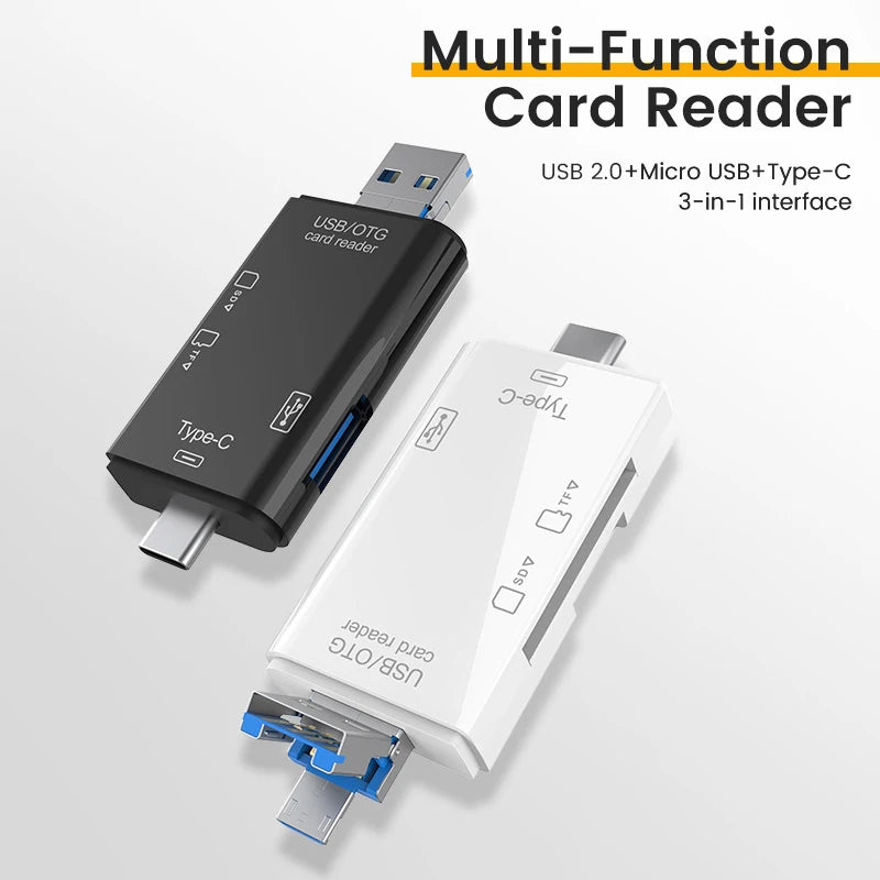 6 in1 Card Reader C OTG Micro SD Readerhigh Speed Flash Drive Smart