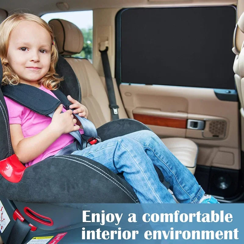 Car Window Sun Shade Anti-UV Curtain Magnetic Side Net Visor Summer