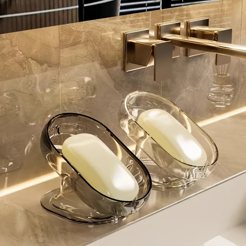 Fashionable Lightweight Soap Dish Durable Plastic Oval Shape Suitable