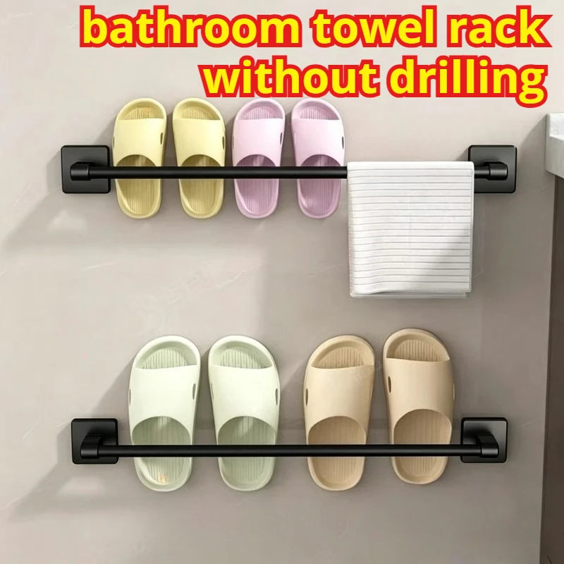 Wall Mounted Shower Caddie4 Shelves for Bathroom Without Drill Bathroom Shelf Horizontal Towel Rack Kitchen Bathroom Accessories Zpaxo