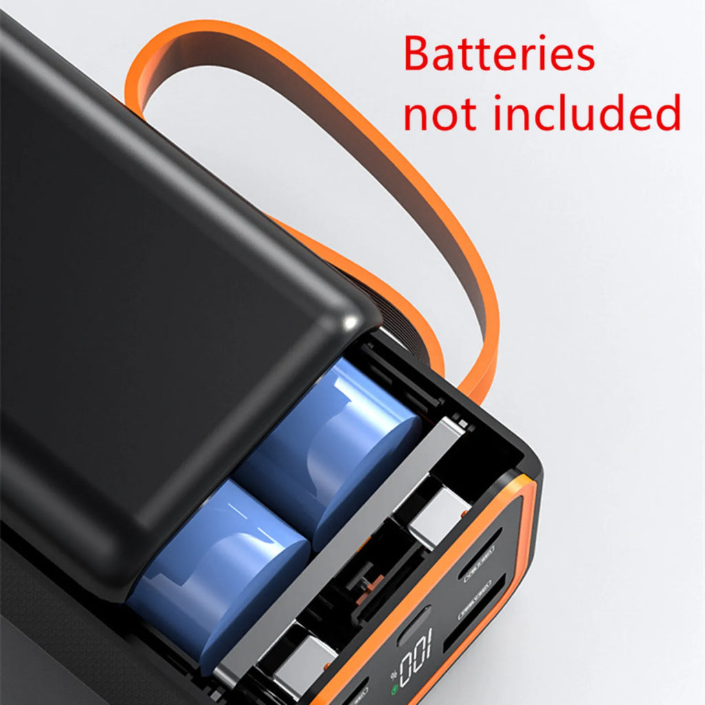 Detachable DIY Power Bank Case 4 21700 Battery PD 22 5W Fast Charging