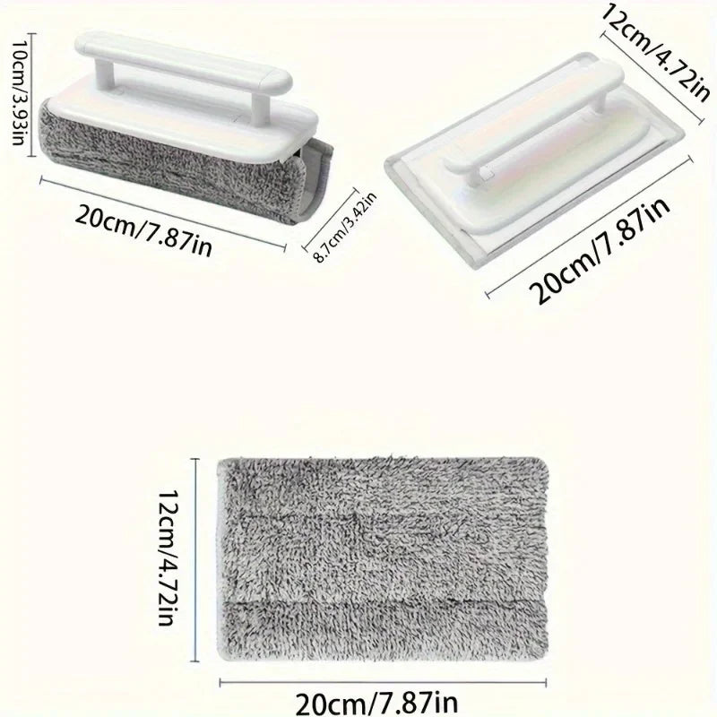 2 Cleaning Brush Handle 1 Microfiber Cloth Easy Slide Scraper Family