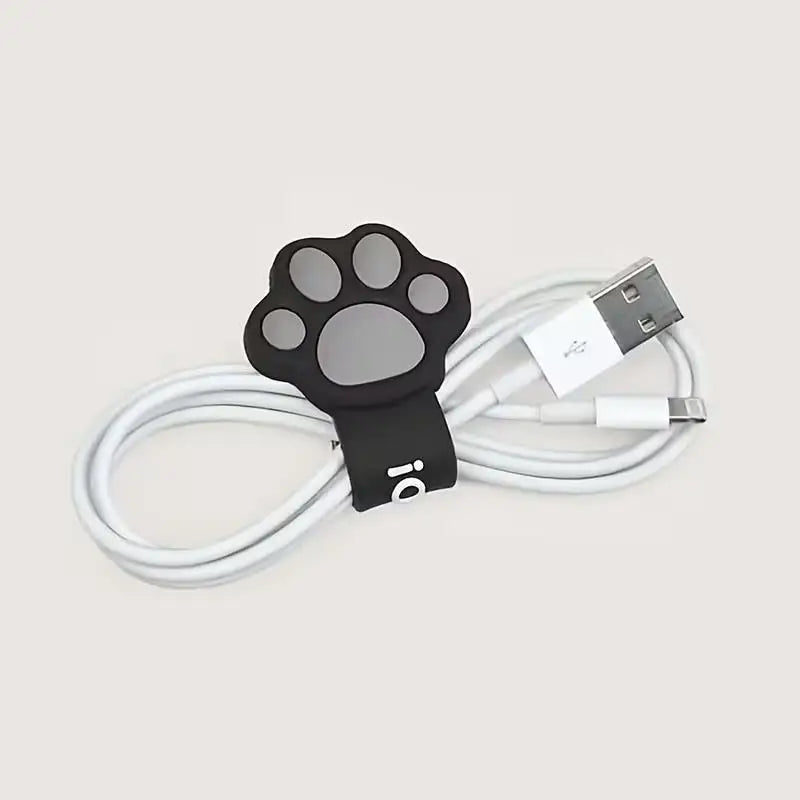 1pcs Cat Paw Cable Winders – Spiral Organizer for Earphone, Charging Cables, Portable & Practical Zpaxo