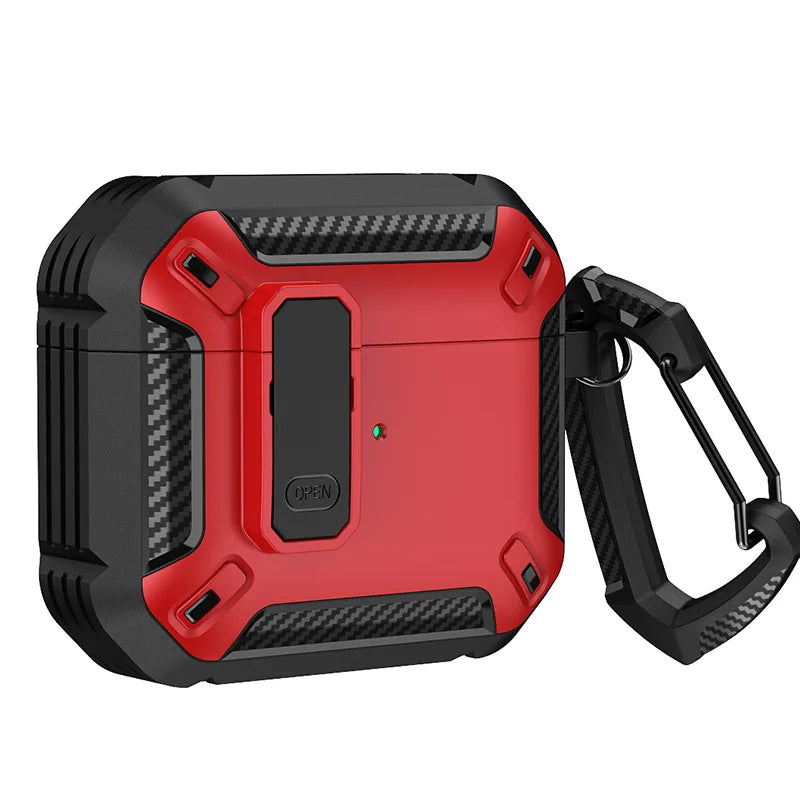 TPU Protective Cover Airpods 1 2 3 Earphones Case Keychain Carabiner