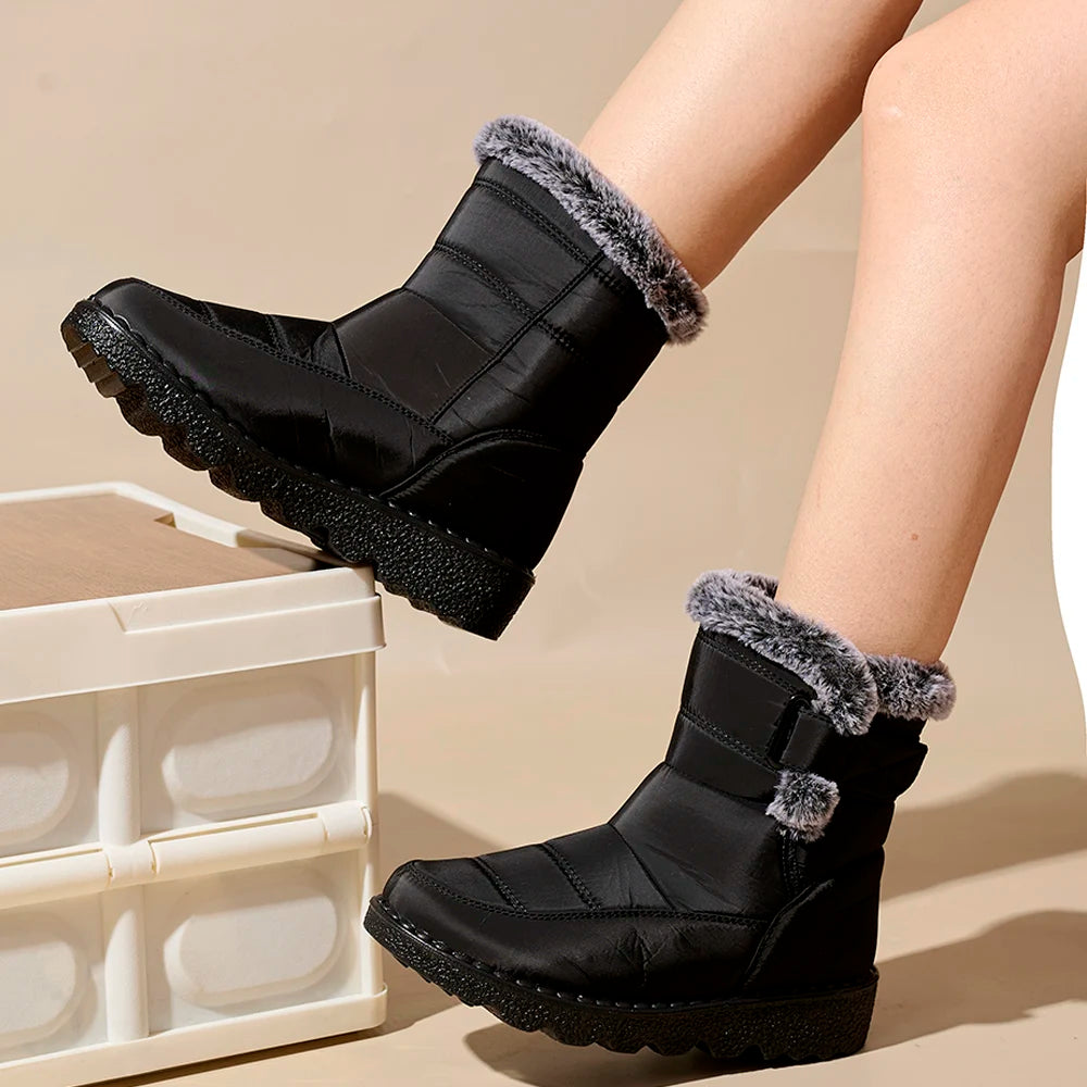 Winter Women Boots Waterproof Snow Casual Platform Ankel Warm Fur