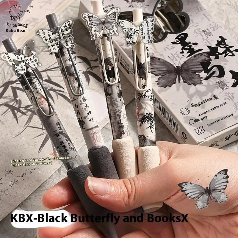 4-Pack Cute Cartoon Retractable Gel Pens – School & Office
