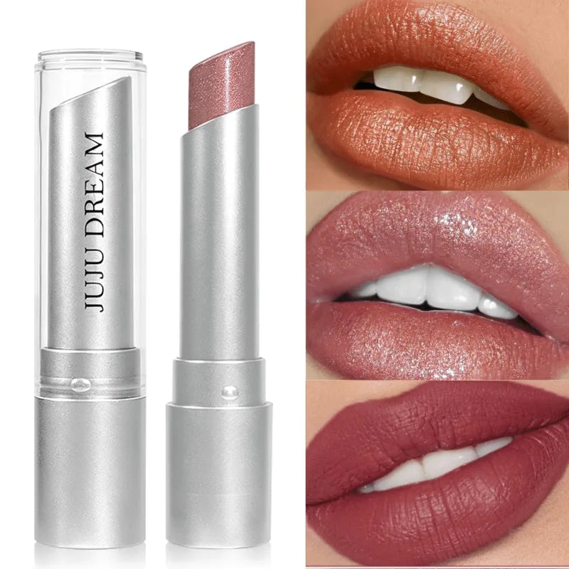 Water Light Solid Lip Gloss, Glossy Tea Brown Lip Tint, Hydrating Plumping Lipstick with Crystal Glass Finish Zpaxo