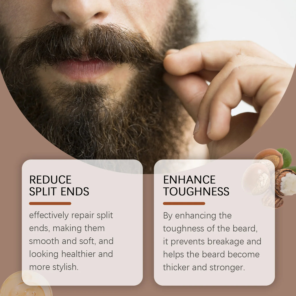 East Moon Coconut Oil Men's Beard Care Wax Moisturize Smooth Dashing Nourish Mustaches Natural Styling Soften Beard Growth Balm Zpaxo