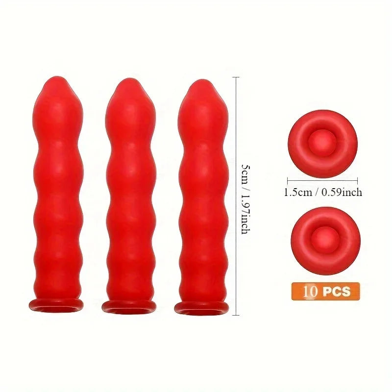 10pcs Caulk Caps Caulking Saver Tube Sealer Glue Sealing Protector For Latex Nozzle Silicone Nozzles Tips Leak-Proof Tools Zpaxo