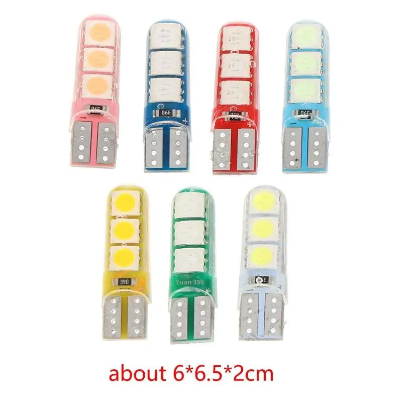 W5W T10 5050 6SMD LED Bulbs – Silicone Car Lights 10/20/30pk