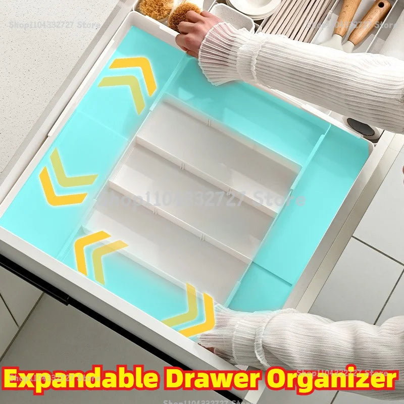 Expandable Organizational for Drawer Storage Box Locker Drawer Organizer Adjustable for Kitchen Spoons Forks Knives Drawer Zpaxo