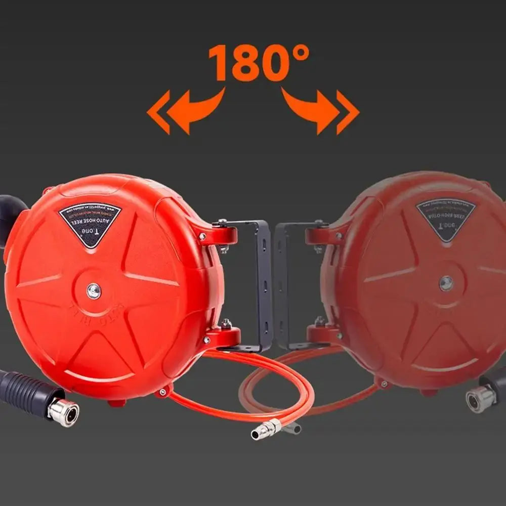 Swivel Bracket Retractable Air Hose Reel Compressor Wall Mounted Zpaxo