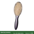 BOOMSLIFE Black Color Boar Bristle Hair Brush Custom USA Oak Wood Comb Women Scalp Massage Detangle Hair Comb Barber Accessories Zpaxo boar brush China Mainland
