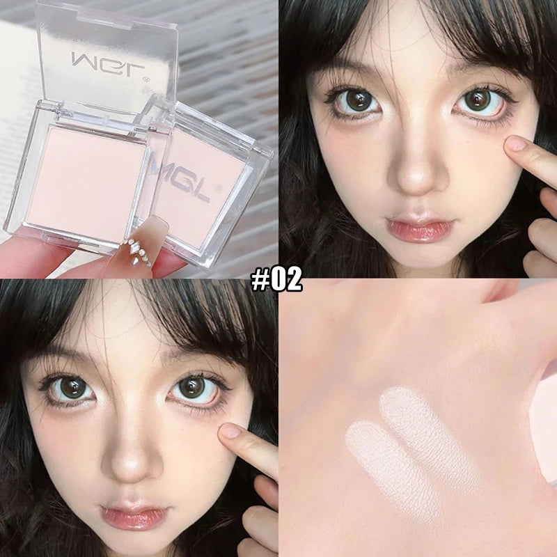 Matte Warm White Monochrome Eyeshadow Palette Long-lasting Natural Zpaxo 02