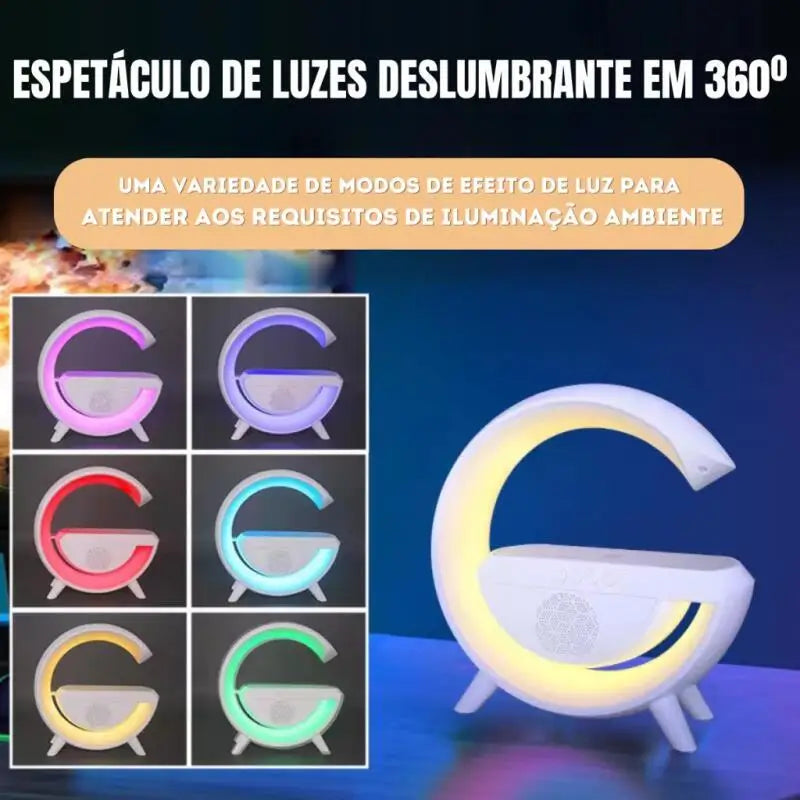 LED Speaker Bluetooth Table Lamp Alarm Clock RGB Wireless Mobile