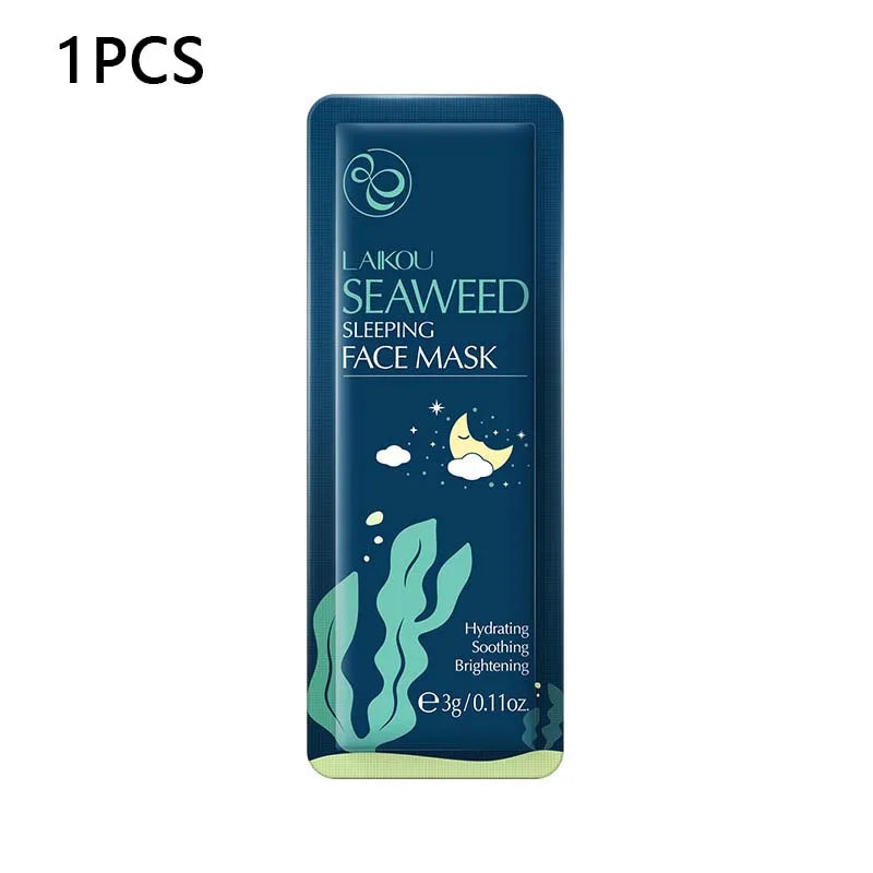 1 Moisturizing Facial Mask Sakura Snail Seaweed Face Sleeping Cream Zpaxo Sedweed 1Pcs