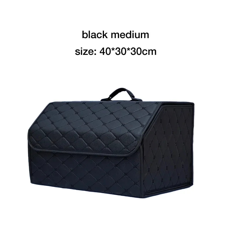 Multipurpose Collapsible Car Trunk Storage Organizer With Lid Portable Car Storage Bag Car Trunk Organizer Zpaxo Black M