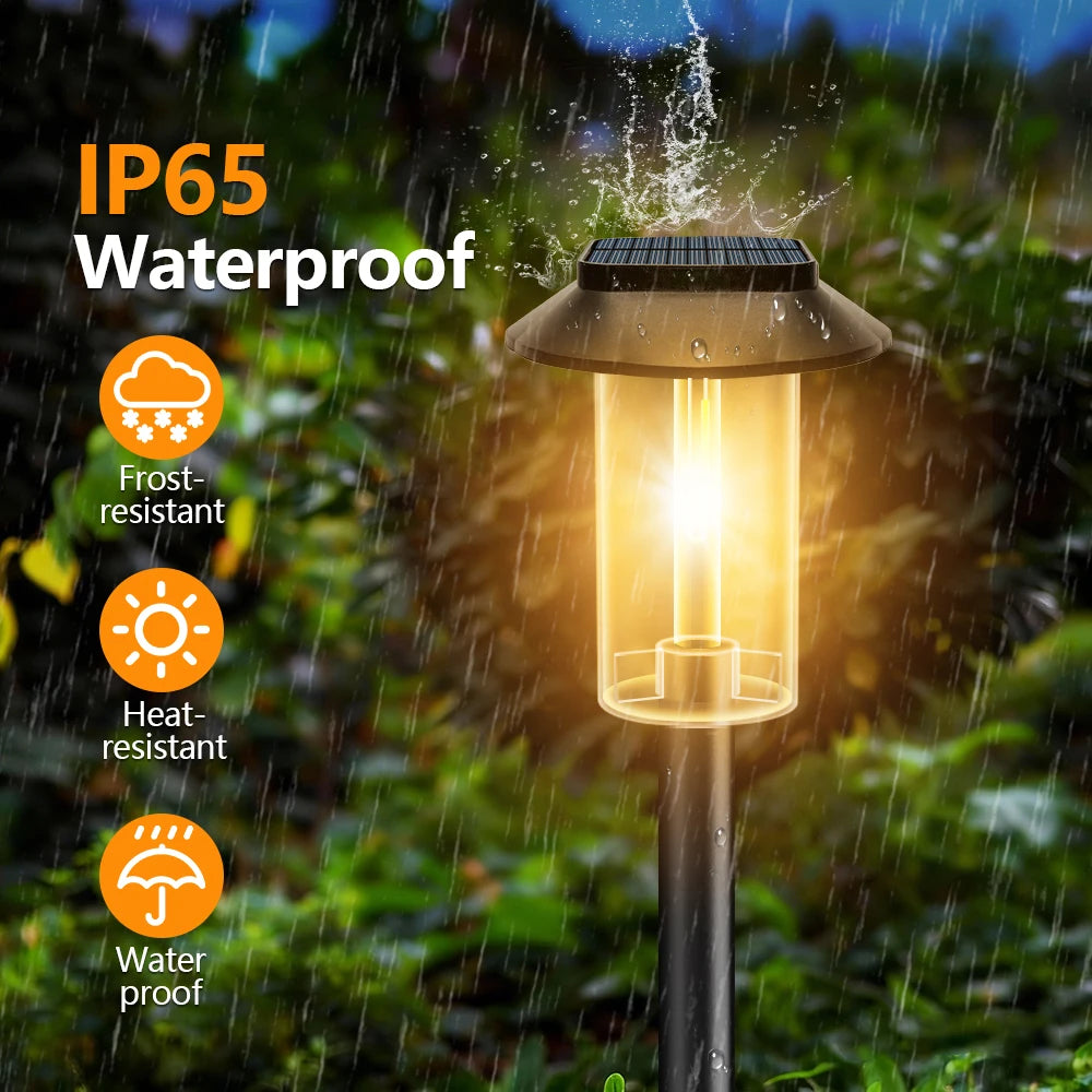 Solar Pathway Lights Outdoor Waterproof 1-4PCS Garden Landscape Lights Tungsten Lamp for Yard Lawn Walkway Path Decor ﻿ Zpaxo