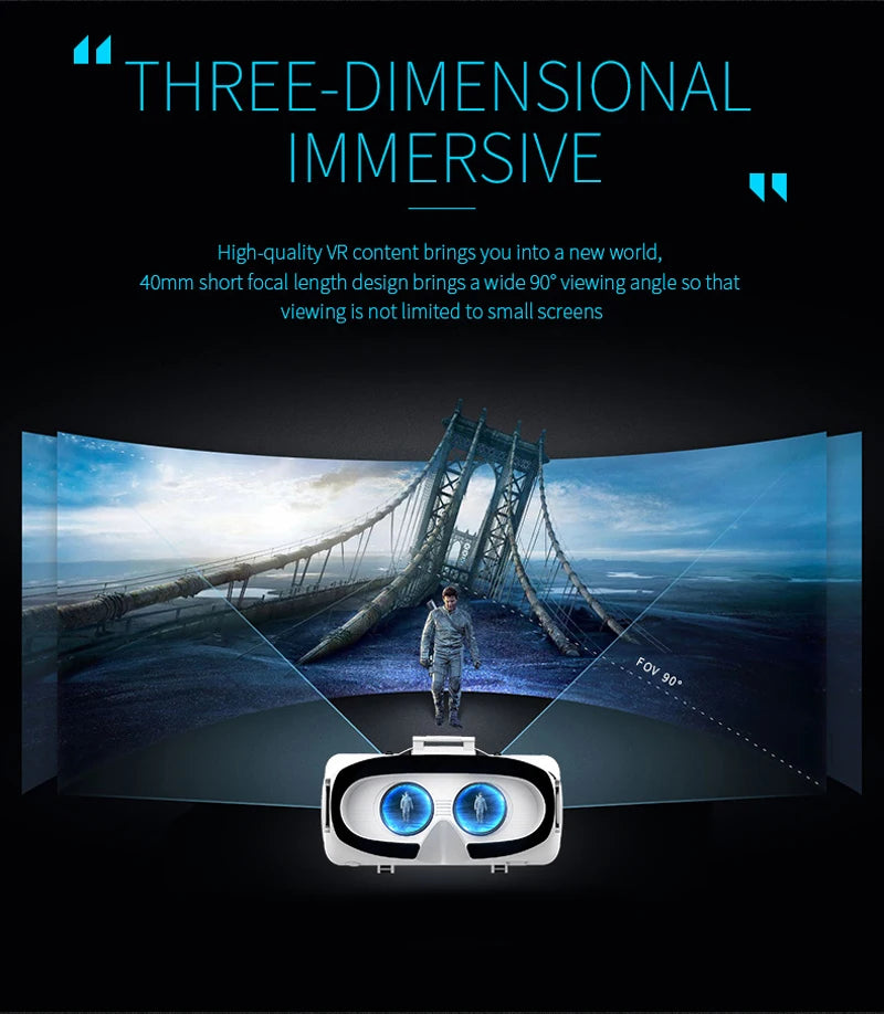 VR Shinecon 3D VR Headset – iPhone & Android Compatible VR Headset Zpaxo