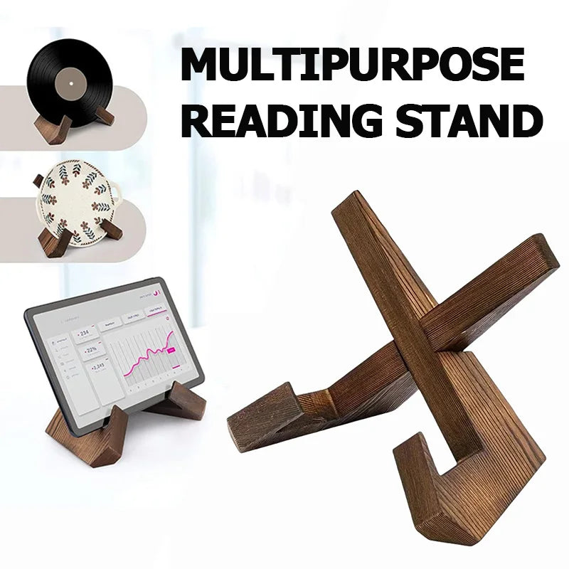Multipurpose Wooden Cookbook Stand Flat Stand Base Kitchen Cookbook Stand Reading Stand Wooden Record Stand Resding Stand Zpaxo
