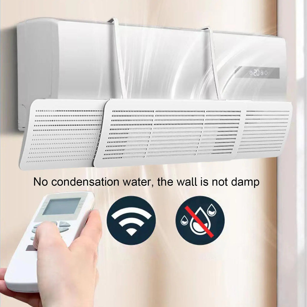 AC Air Deflector Air Conditioner Vent Diverter Fits 23.2-36.2 Inch Wall Mount AC Deflector For Home Office Living Room Bedroom Zpaxo
