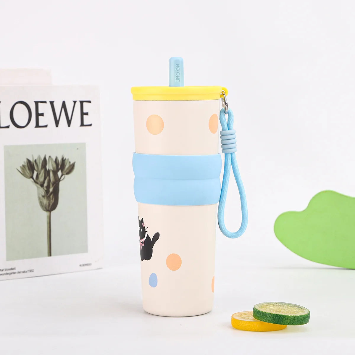 Stainless Steel 710ML Insulated Cup for Boys and Girls, Portable Cooling Ice Cream King Cup, Outdoor with Lifting Rope Straw Cup Zpaxo Sky Blue 710ml