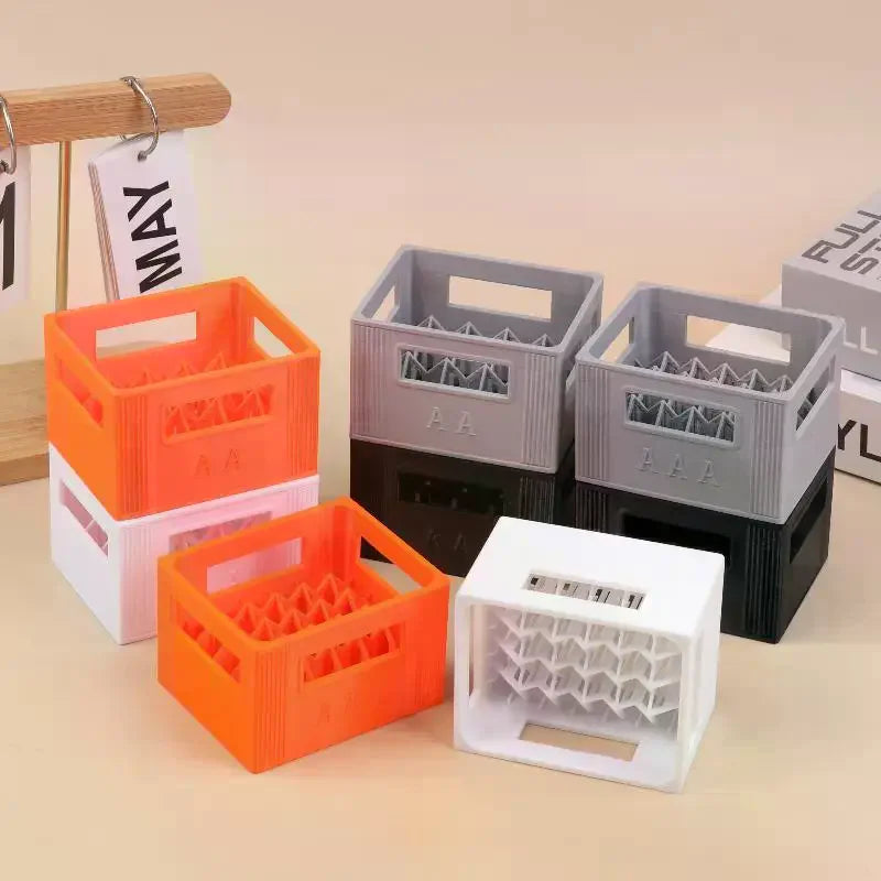 3D Printed Beer Crate Battery Storage Case No 5 Aa 7 Aaa Basket Zpaxo