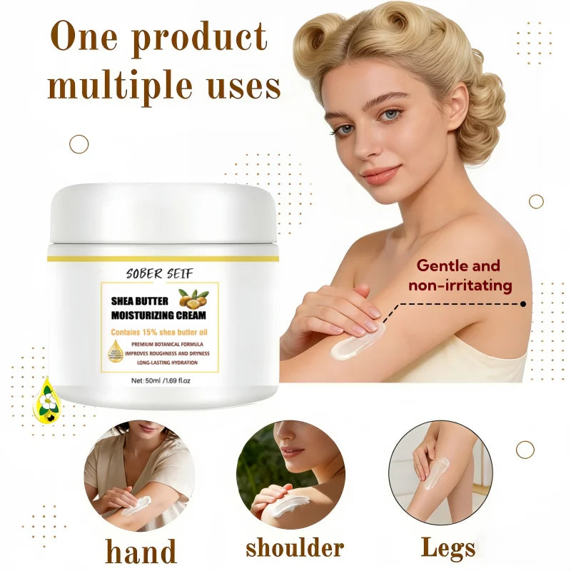 50ml Deep Hydrating Nourish Cream Shea Butter Hyaluronic Acid Ceramide Repair Skin Damage Anti‑Dryness Moisturizer Zpaxo