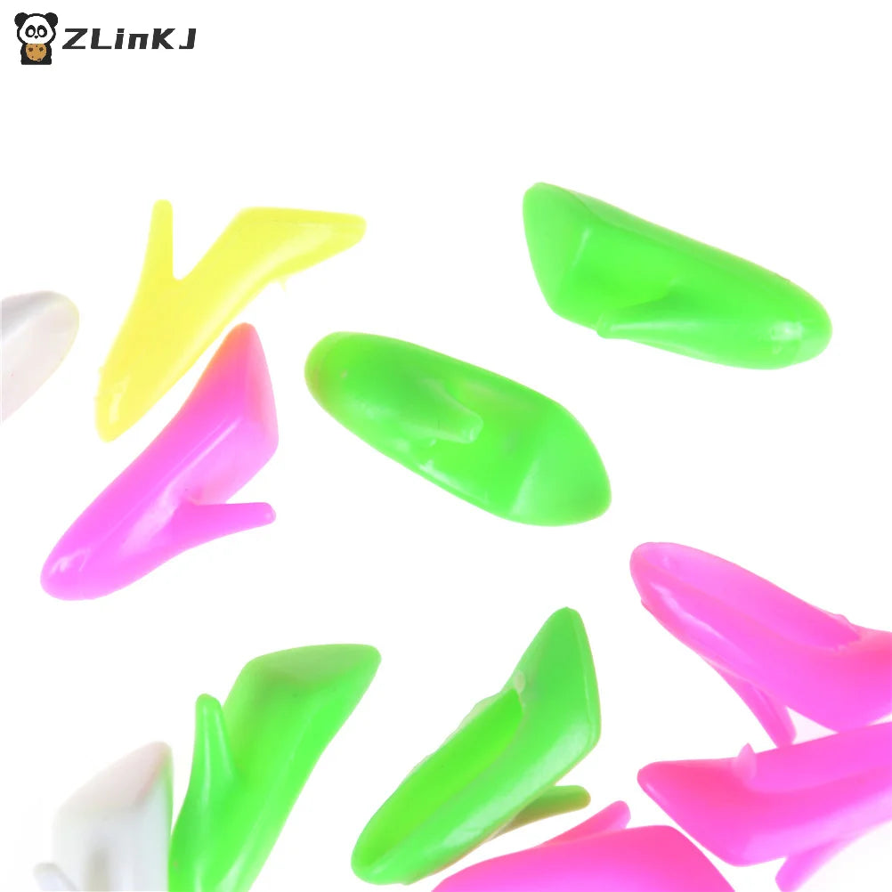 ▶10 Pairs Mix Colour Common style Doll Shoes Party Dress Dolls Accessory Zpaxo