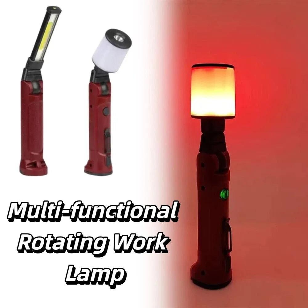 180 Folding USB Rechargeable Work Light Hanging Hook Foldable Zpaxo