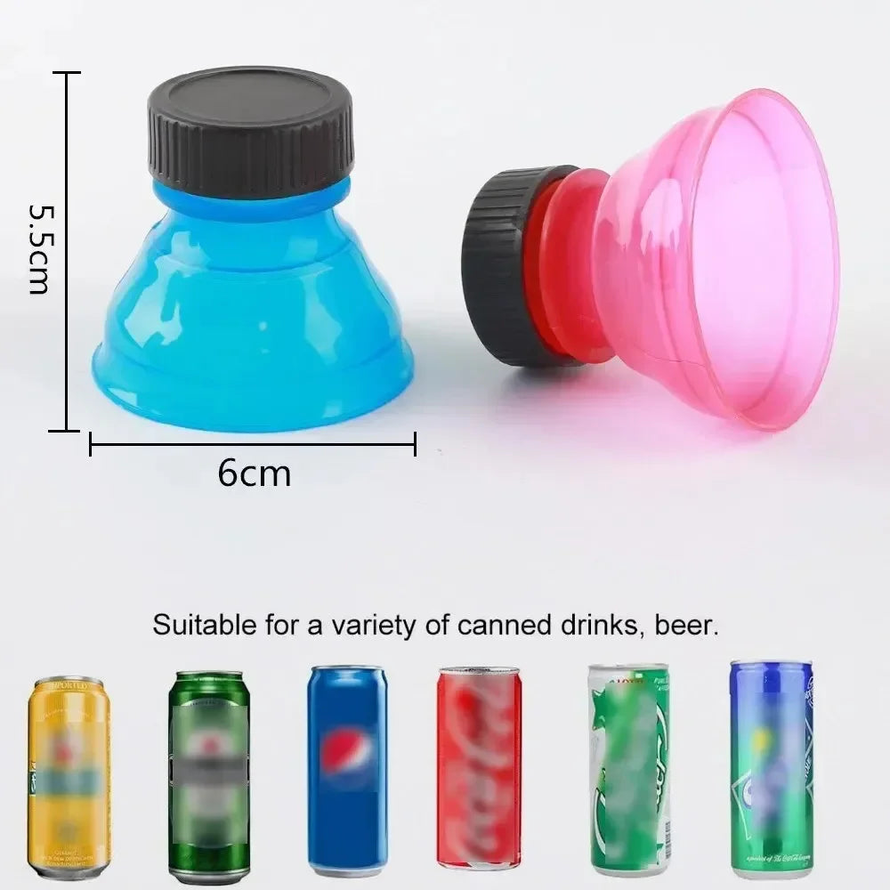 6pcs/set Reusable Plastic Beer Water Dispenser Lid Protector Caps Cover Bottle Top Soda Saver Can Cap Water Bottle Accessories Zpaxo