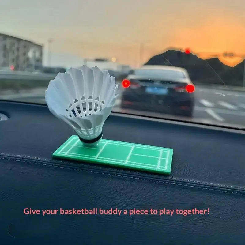 Rotating Badminton Shuttlecock Car Dashboard Ornament Decor