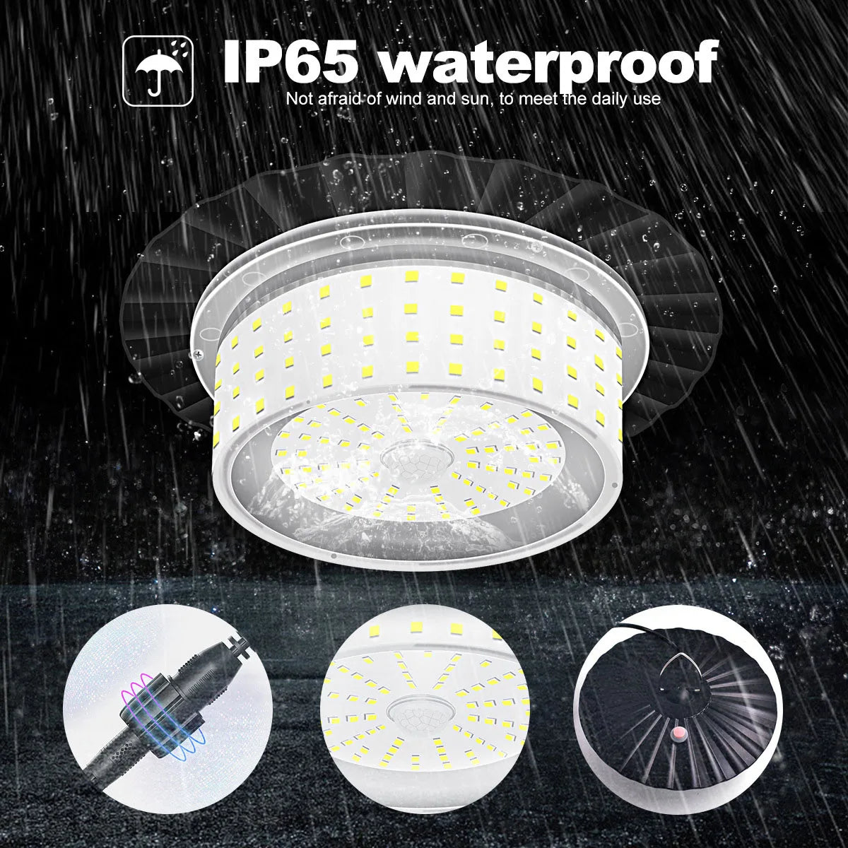 Solar Shed Lights Motion Sensor Indoor Outdoor Waterproof 244 LED Zpaxo