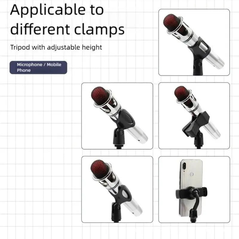 652F Heavy Duty Metal Desk Tripod Mic Stand Live Streaming Foldable Zpaxo