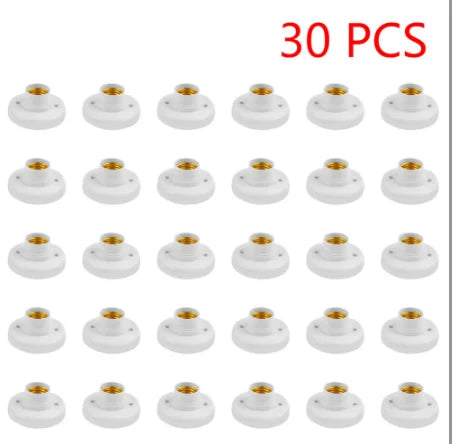 220V E27 Screw Cap Socket Ceiling Light Fixing Base Adapter Bulb Zpaxo 30pcs