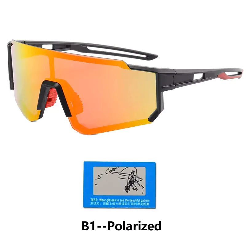 Polarized Cycling Glasses 2022 Outdoor Sports Bike Eyewear Men Women Mountain Road MTB Bicycle UV400 Sunglasses Riding Goggles Zpaxo B1