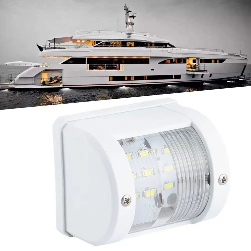 135 Degrees Boat Signal Light 3W Power ABS Housing Marine Navigation Light IP66 Waterproof White LED Navigation Light Marine Use Zpaxo