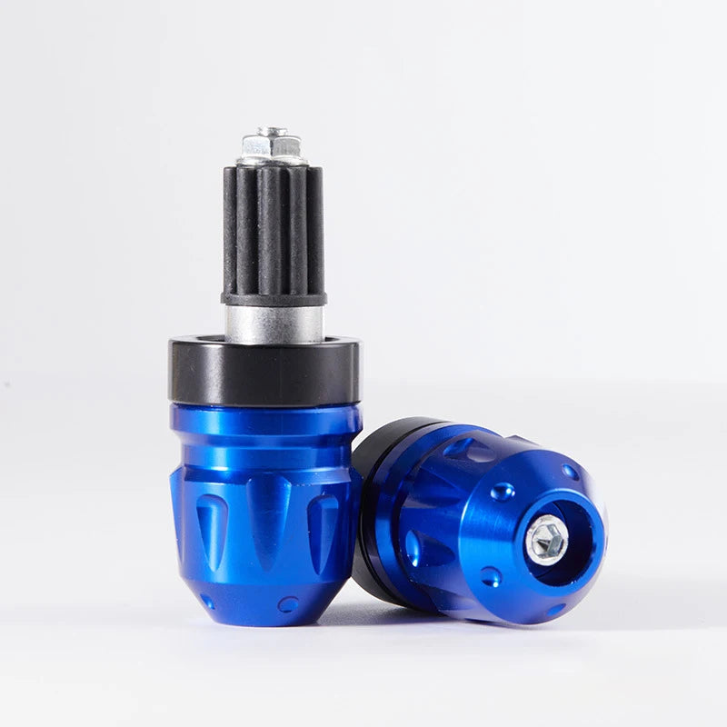 Pathfinder Handlebar Grips Motorcycle Cap End Plugs Counterweight Zpaxo Blue