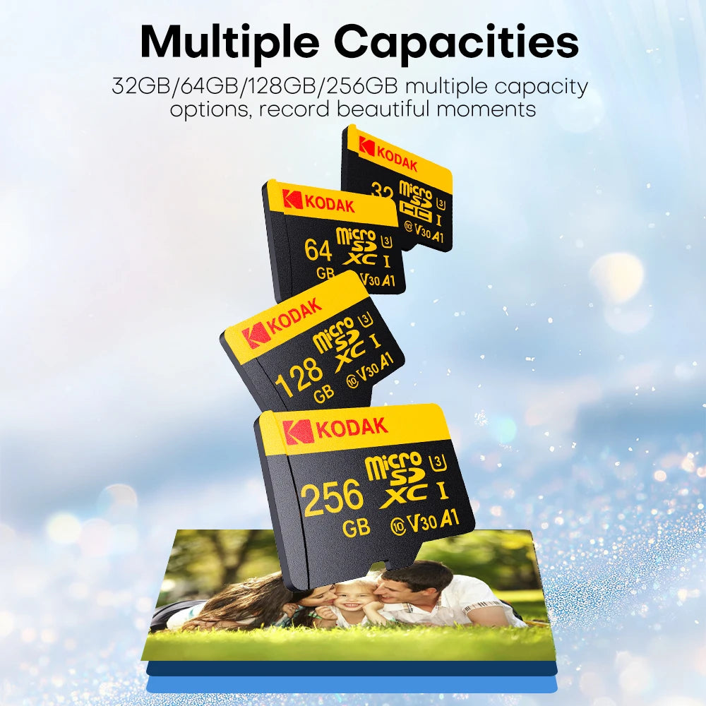 Kodak Micro SD Card 128GB 64GB 32GB Class 10 U3 V30 100MB S Speed 4K Zpaxo