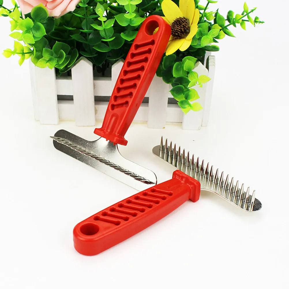 Pet Grooming Comb Durable Plastic Stainless Steel Comfortable Handle