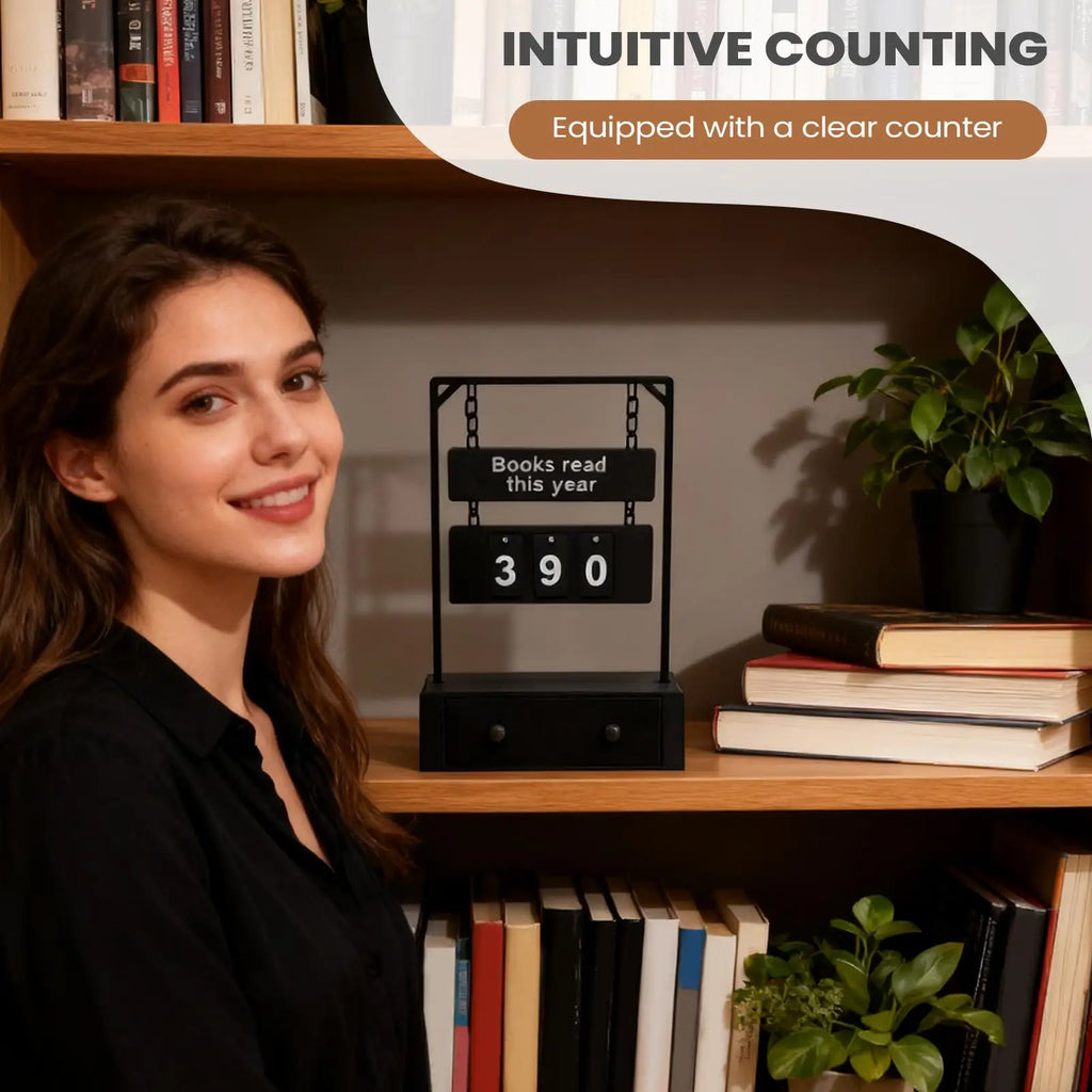 Books Read This Year Counter Goal Tracking Display Desk Sign