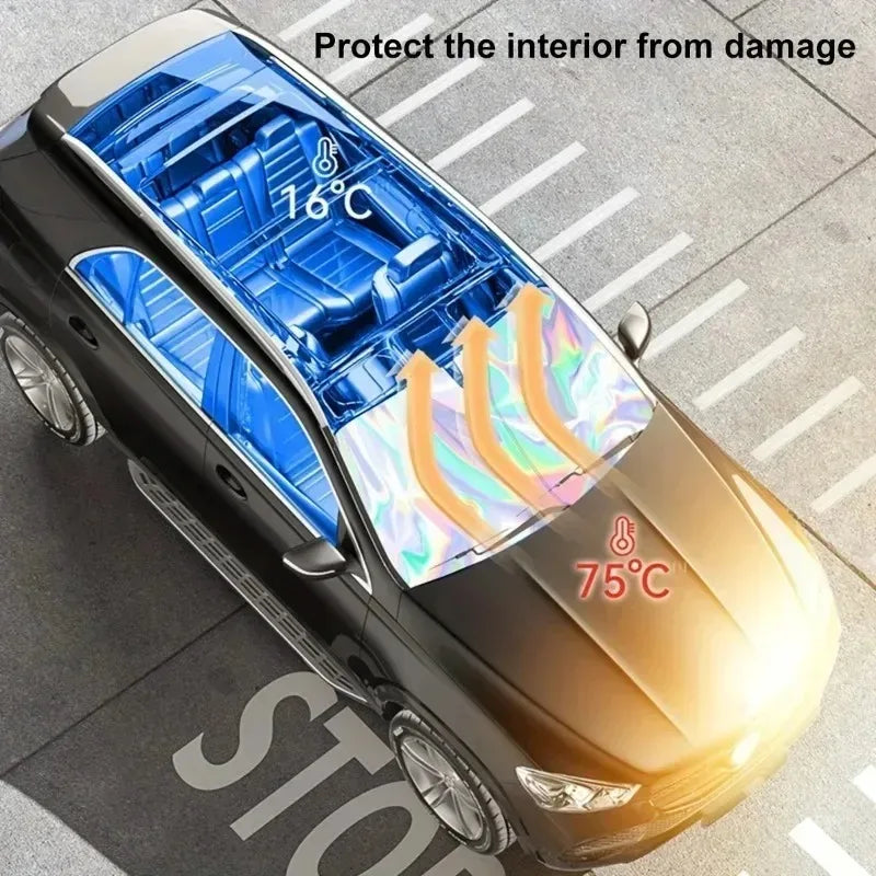 Car Windshield Sunshade – Aluminum Foil UV Sun Cover