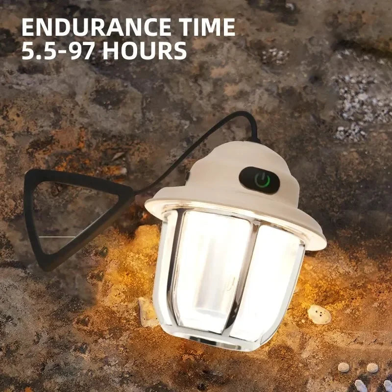 ESMARTER LED Camping Lantern – 1200mAh Retro Hanging Tent Lamp