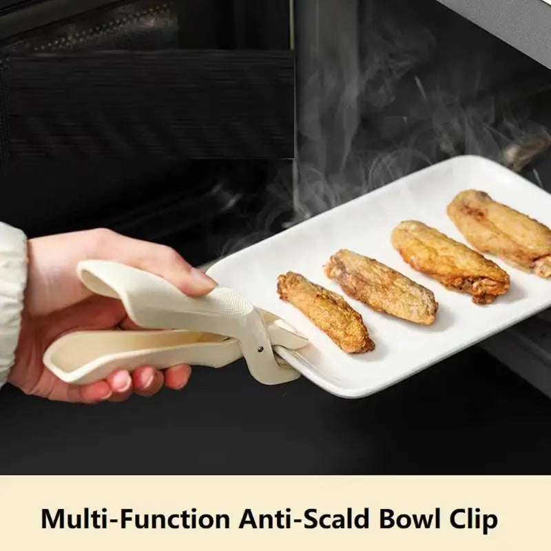 Multi-Function Anti-Scald Bowl Clip, Heat-Resistant Non-Slip Grip for Dishes, Kitchen Essential Zpaxo